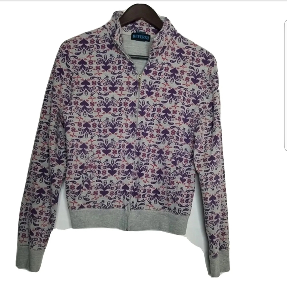 Reverse Revers E Women's Full Zip Sweater Size Medium